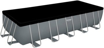 Bestway Framepool Power Steel™ (Komplett-Set), Frame Pool mit Sandfilteranlage 640x274x132 cm, grau