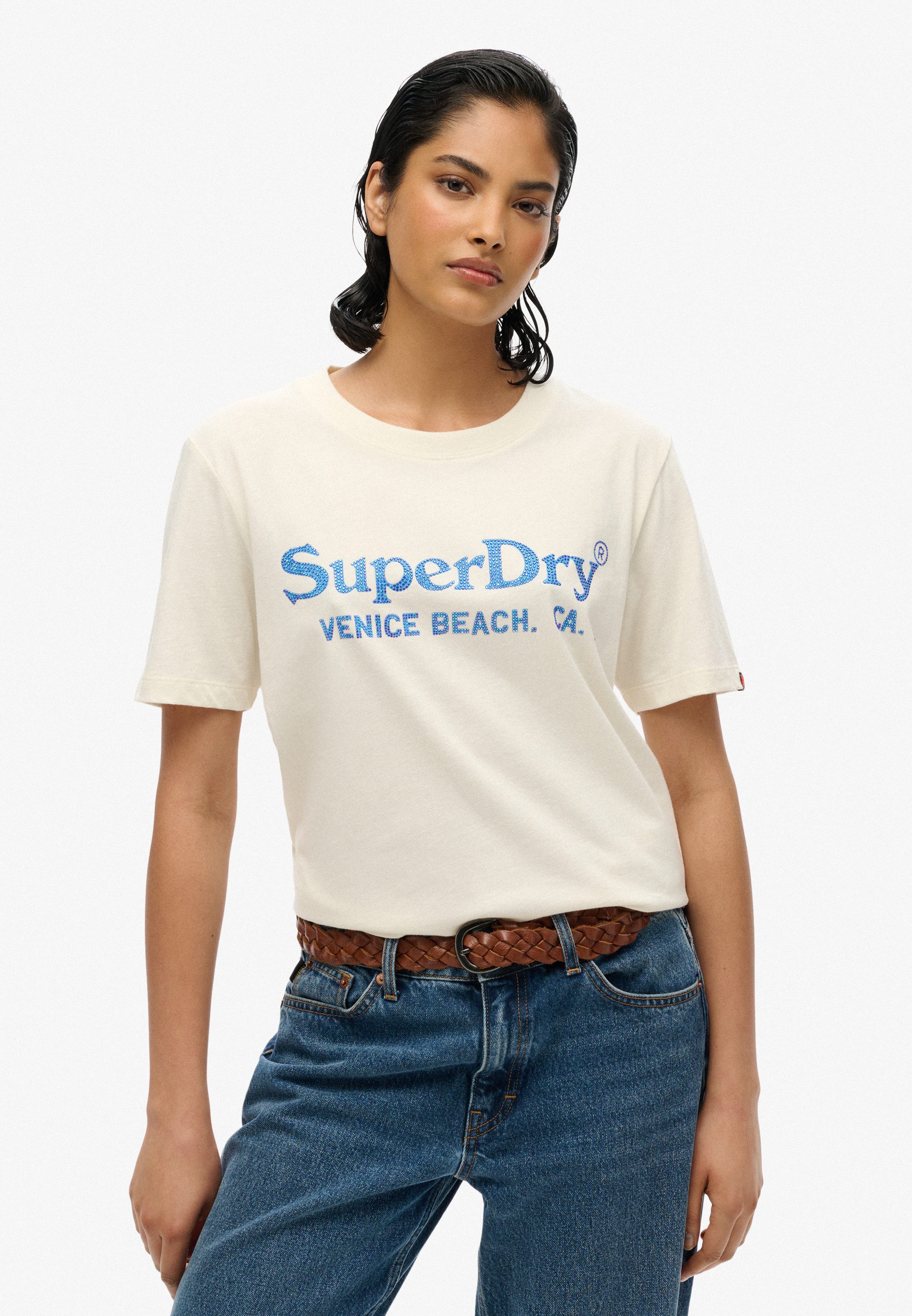 Superdry Kurzarmshirt VENUE METALLIC RELAXED TEE günstig online kaufen