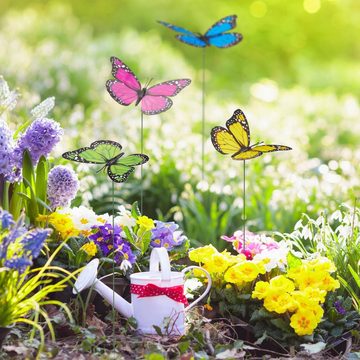 relaxdays Gartenfigur 72 x Gartendeko Schmetterling