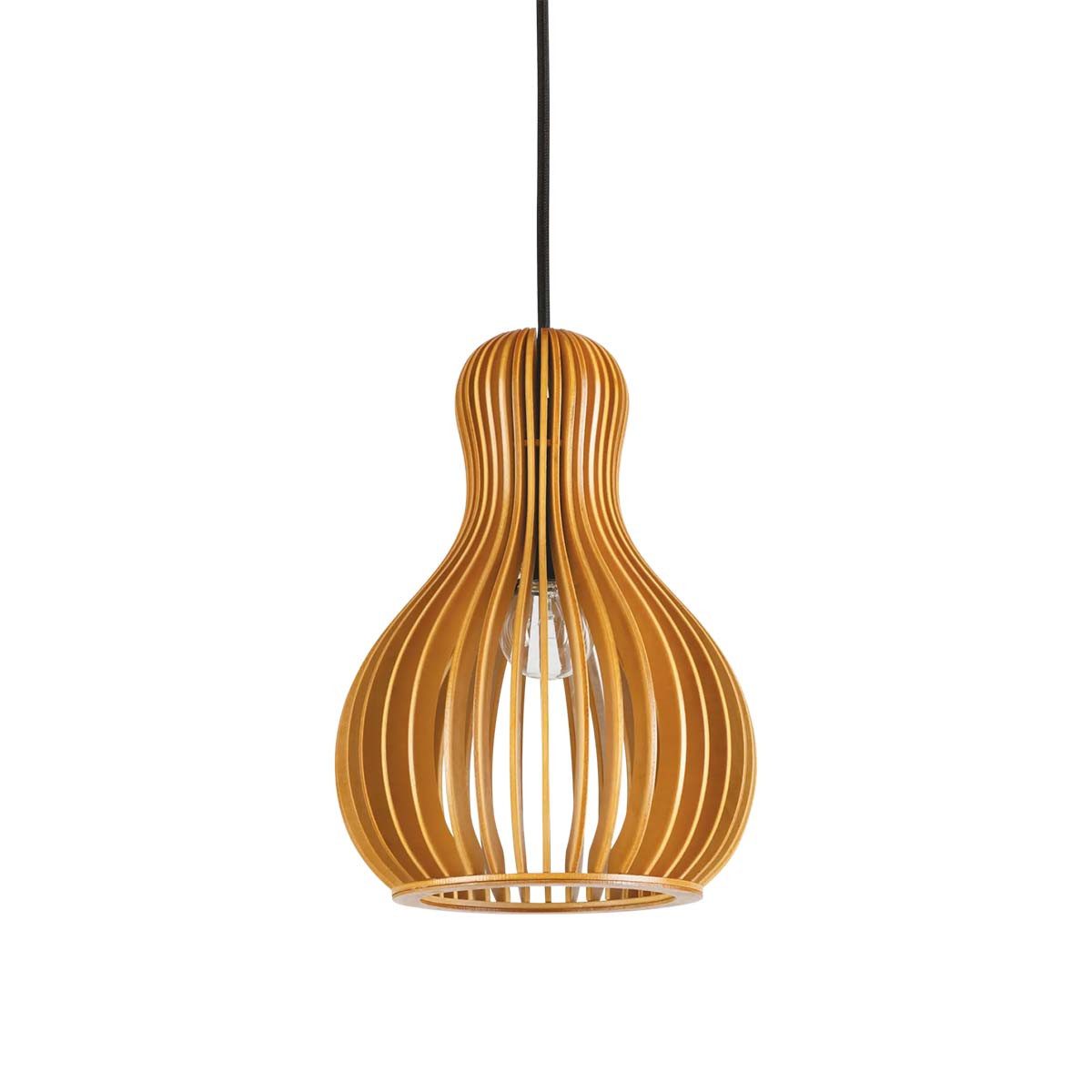 Ideal Lux Hängeleuchten Citrus-3 SP1 Holz-Pendelleuchte E27 dimmbar 3 Größen, LED wechselbar, Hängeleuchte