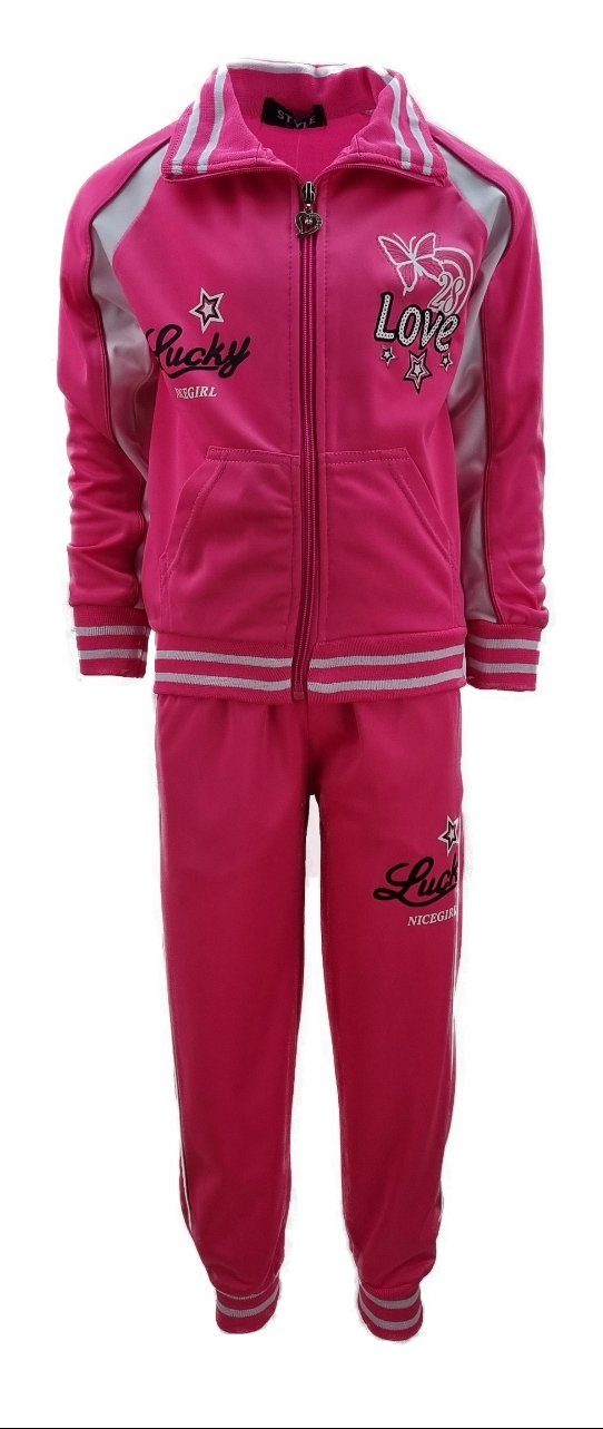 Hessis Jogginganzug Süßer Mädchen Trainingsanzug, MF30 (Set, Jacke mit Jogginghose), bestehend aus Jacke und Jogginghose