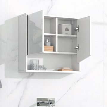 Vicco Spiegelschrank Badspiegel Badschrank IRIDA 60 x 55 cm Weiß