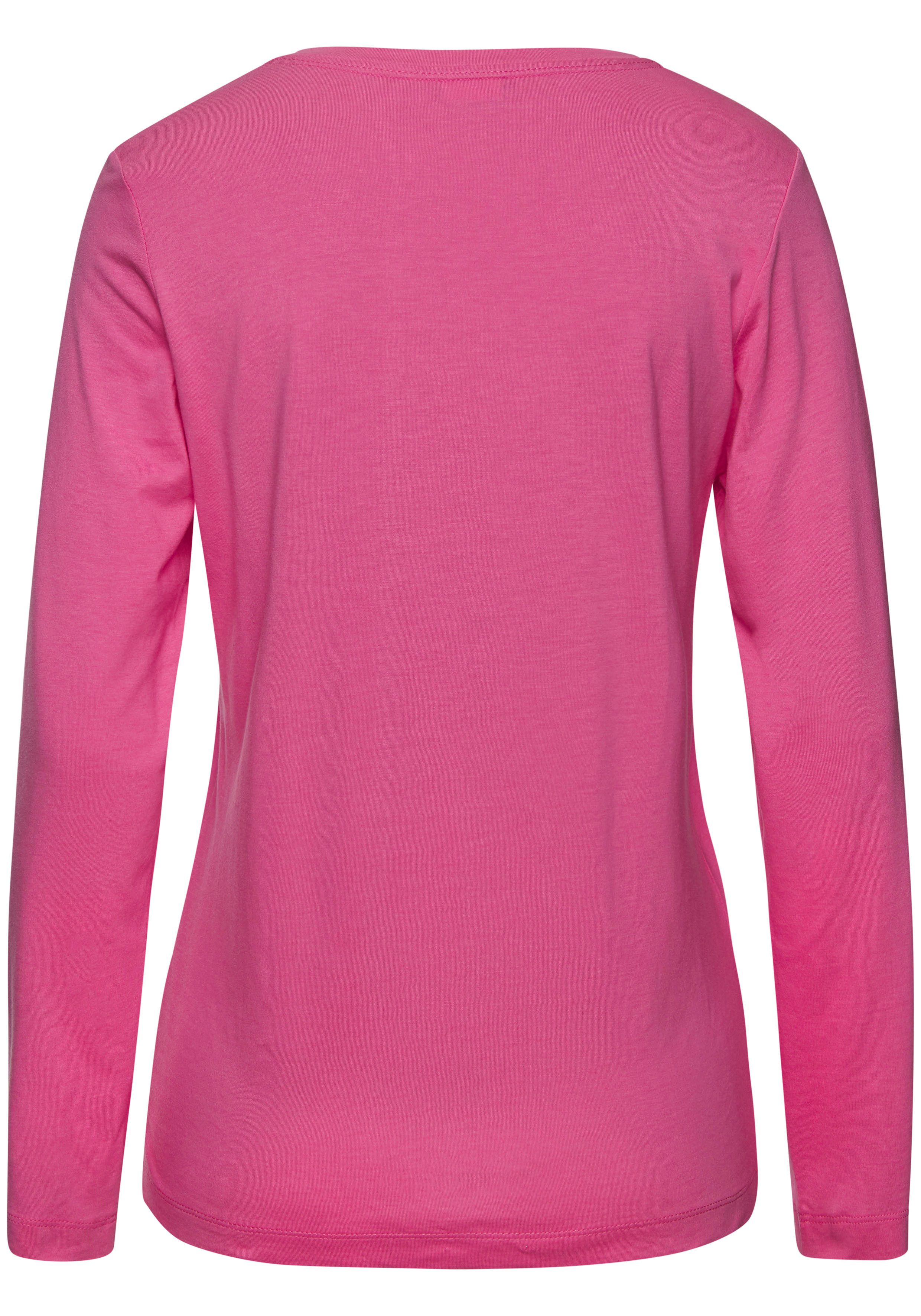 LASCANA Pyjamaoberteil mit Folienprint