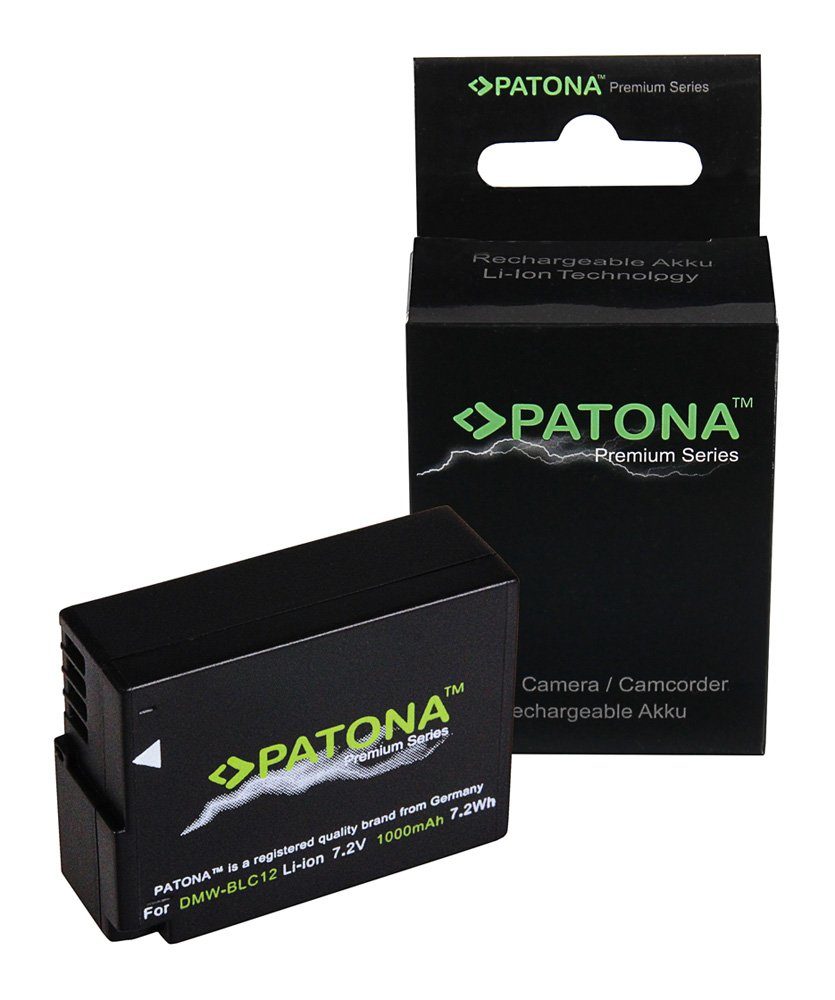 Patona Akku f. Panasonic DMW-BLC12 Lumix DMC FZ1000 FZ300 FZ200 GX8 G6 G5 Kamera-Akku DMW-BLC12 1000 mAh (7,2 V) | Akkus und PowerBanks