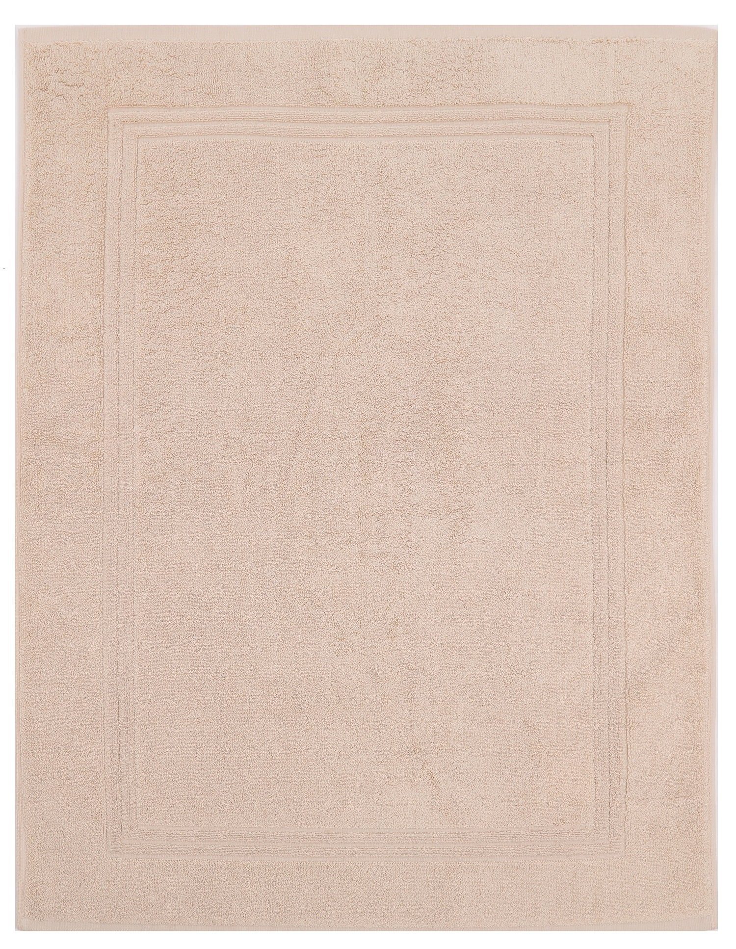 Betz Badematte Badvorleger Luxus XXL Badematte Badteppich Duschvorleger 950g/m², beidseitig nutzbar, Baumwolle, rechteckig, Farbe beige
