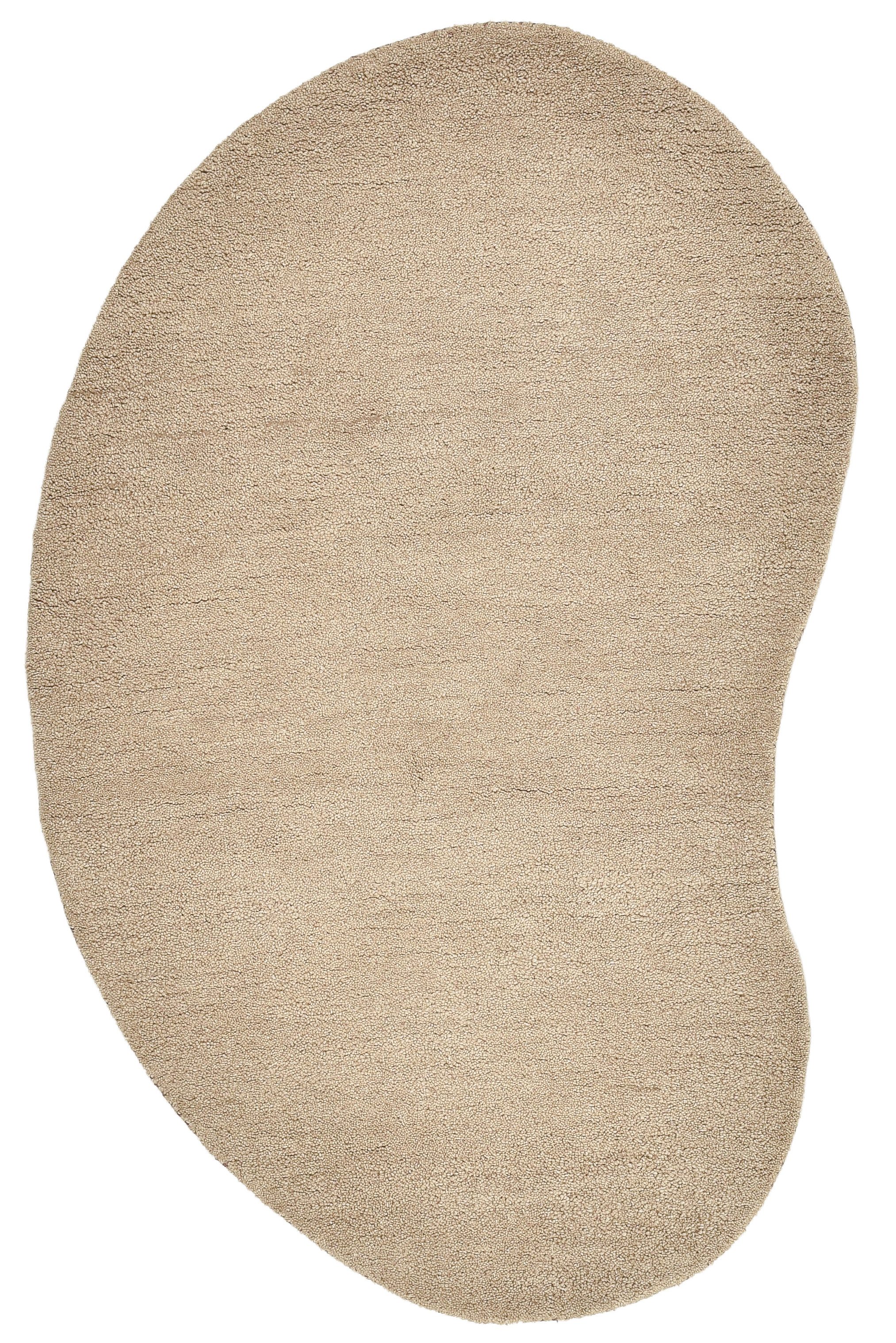 THEKO Wollteppich Gabbeh Uni, Handgefertigt, Teppich, meliert, reine Wolle, oval, Höhe: 14 mm, Schlafzimmer, Wohnzimmer, Esszimmer, auch als Läufer, eckig oder rund
