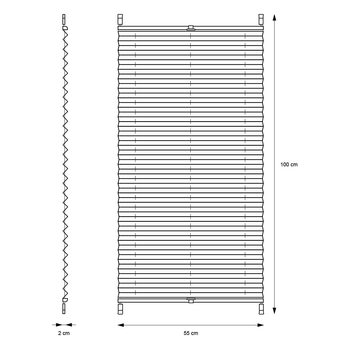 Germany, Klemmfix Klemmfix, 55x100 Befestigungsmaterial, Bohren mit Klemmträger ECD 55x100cm ohne rosa, Plissee cm, EasyFix Rosa inkl.