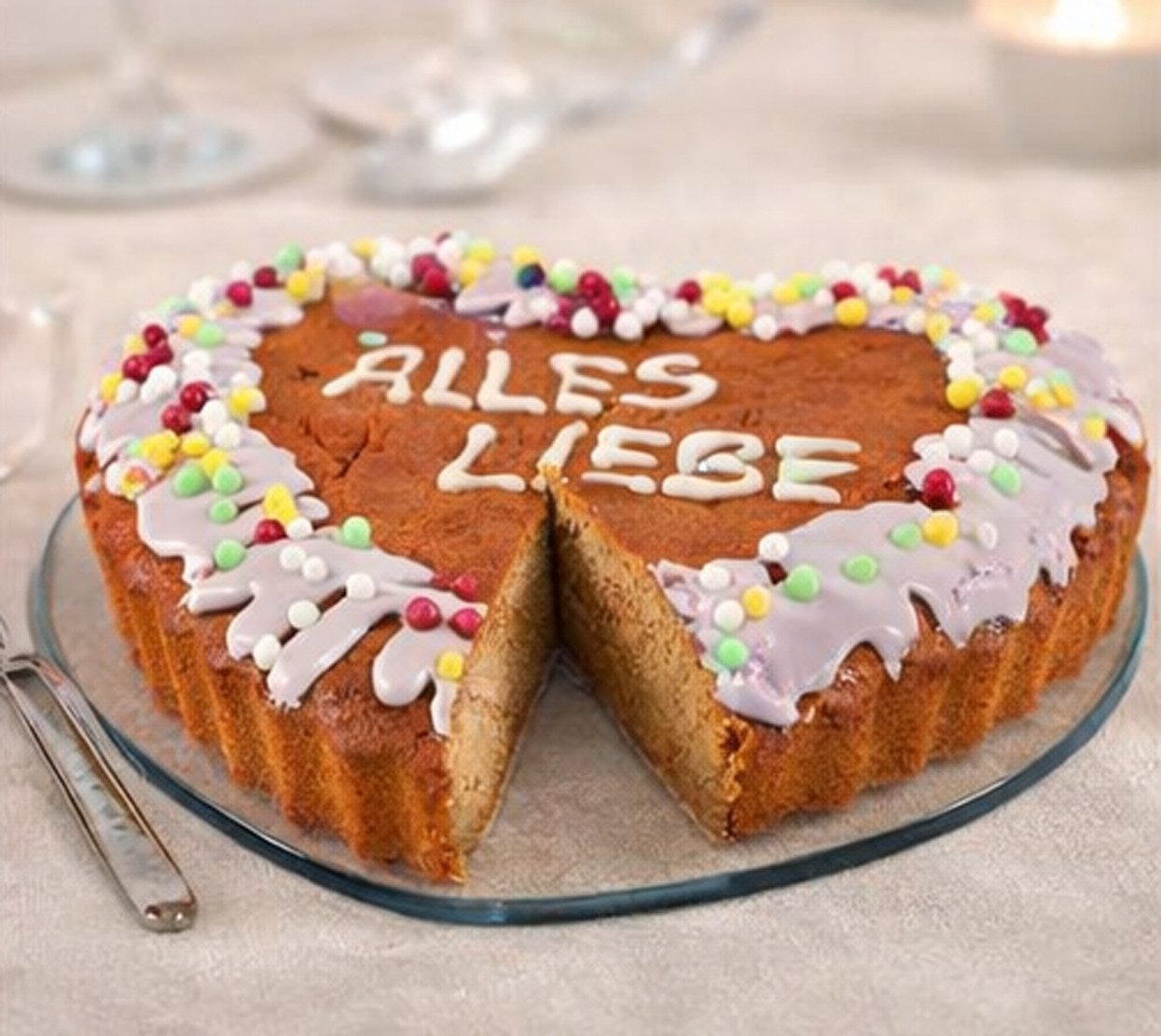 Kaiser24 Backform Herz Backform Silikon mit Glasboden – Liebevoll backen & servieren