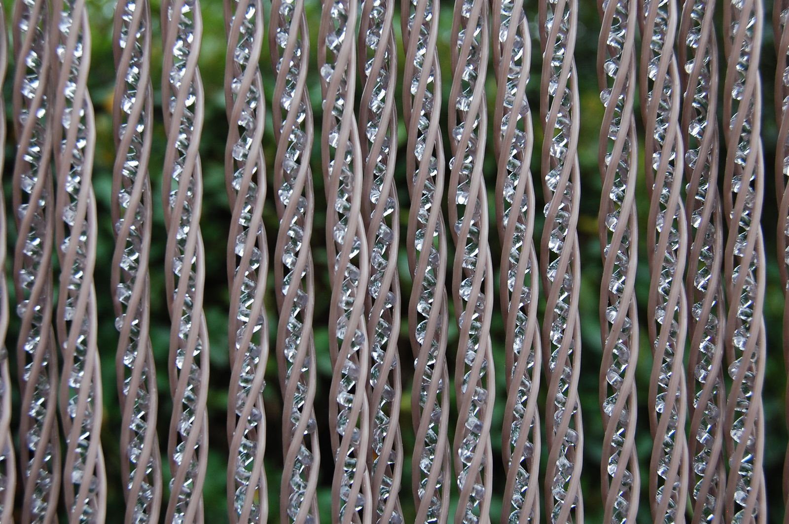 La Tenda Insektenschutz-Vorhang Türvorhang LUCCA 2 Streifenvorhang grau, 90 x 210 cm, PVC - Länge und Breite individuell kürzbar