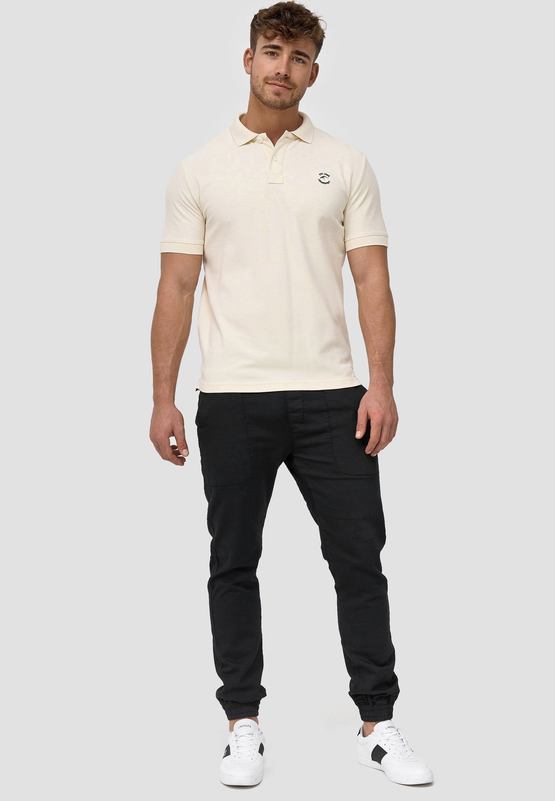Indicode Poloshirt Herren Wadim Polo Shirt Herrenshirt mit feiner Logo-Stickerei auf der Brust