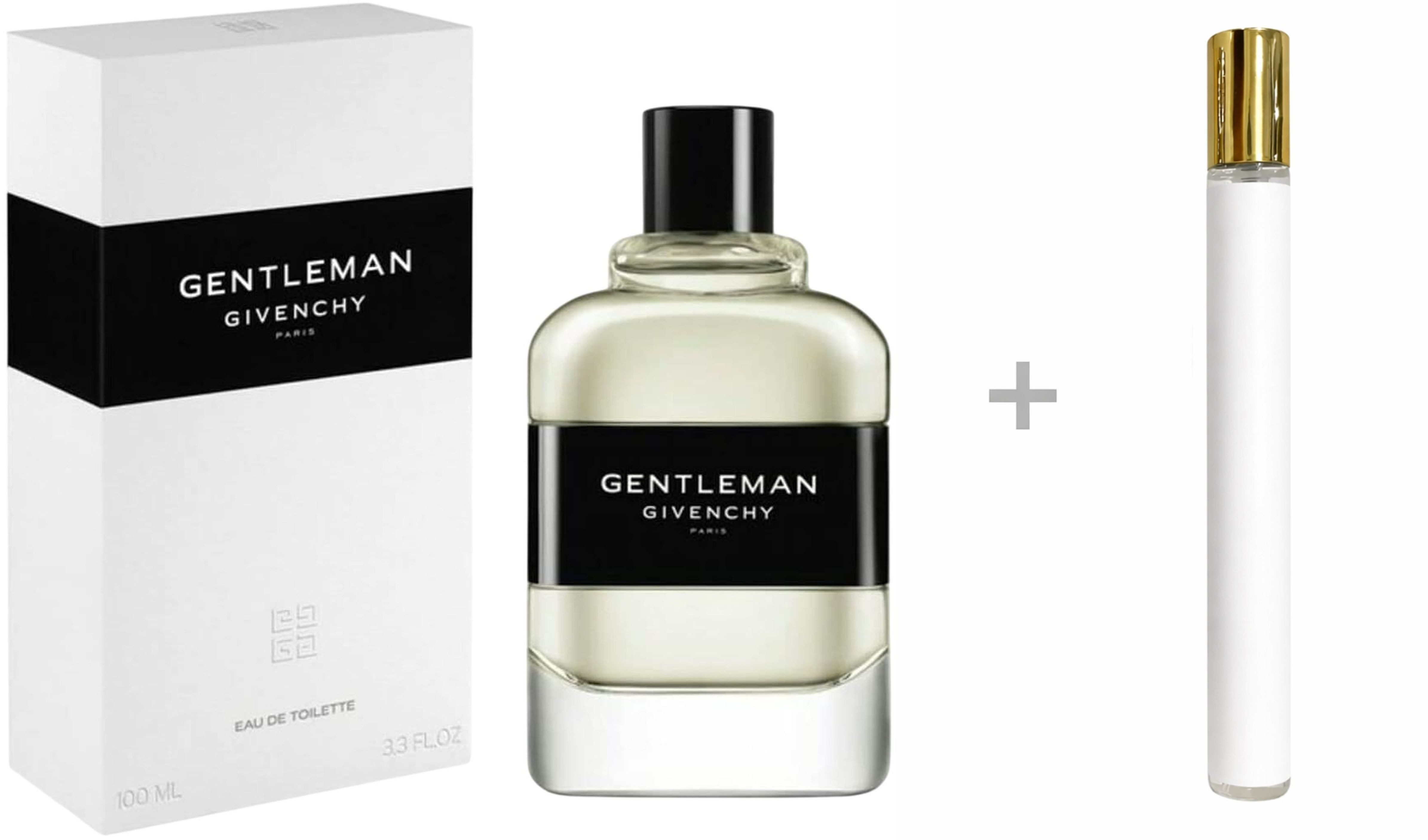 GIVENCHY Duft-Set Gentleman Männer EDT Spray + Reiseduft, GIVENCHY, Herrentoilette, Eau de Toilette, Glasflakon, Herrenduft
