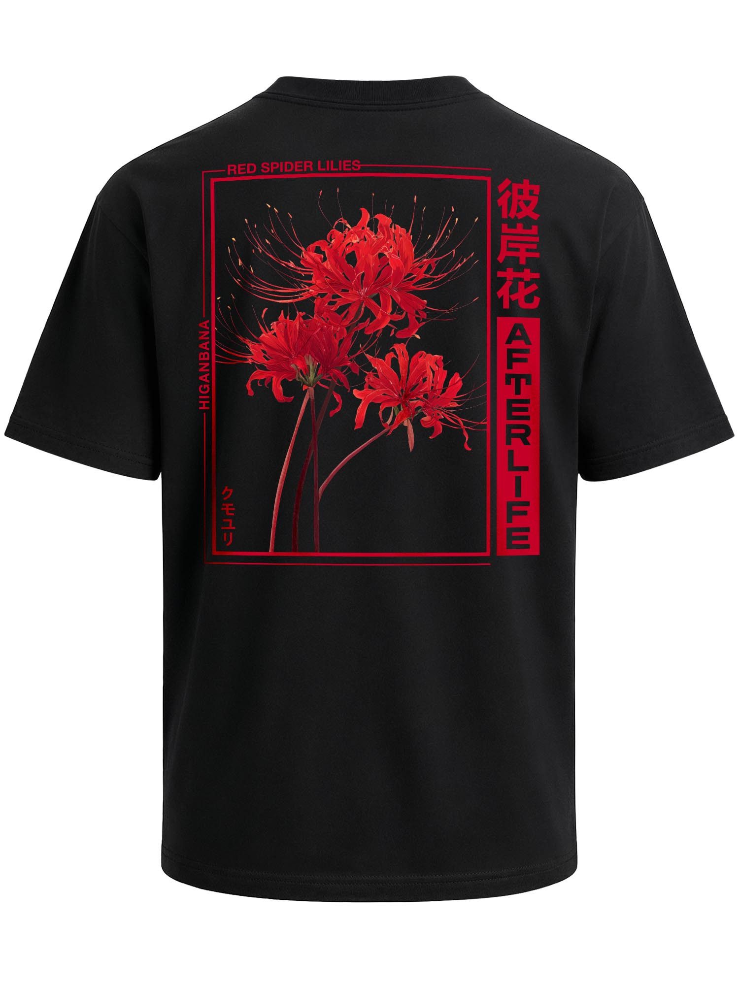 Neverless Oversize-Shirt Herren T-Shirt - Spider Lilies - Oversized Relaxed Fit Printshirt mit Print