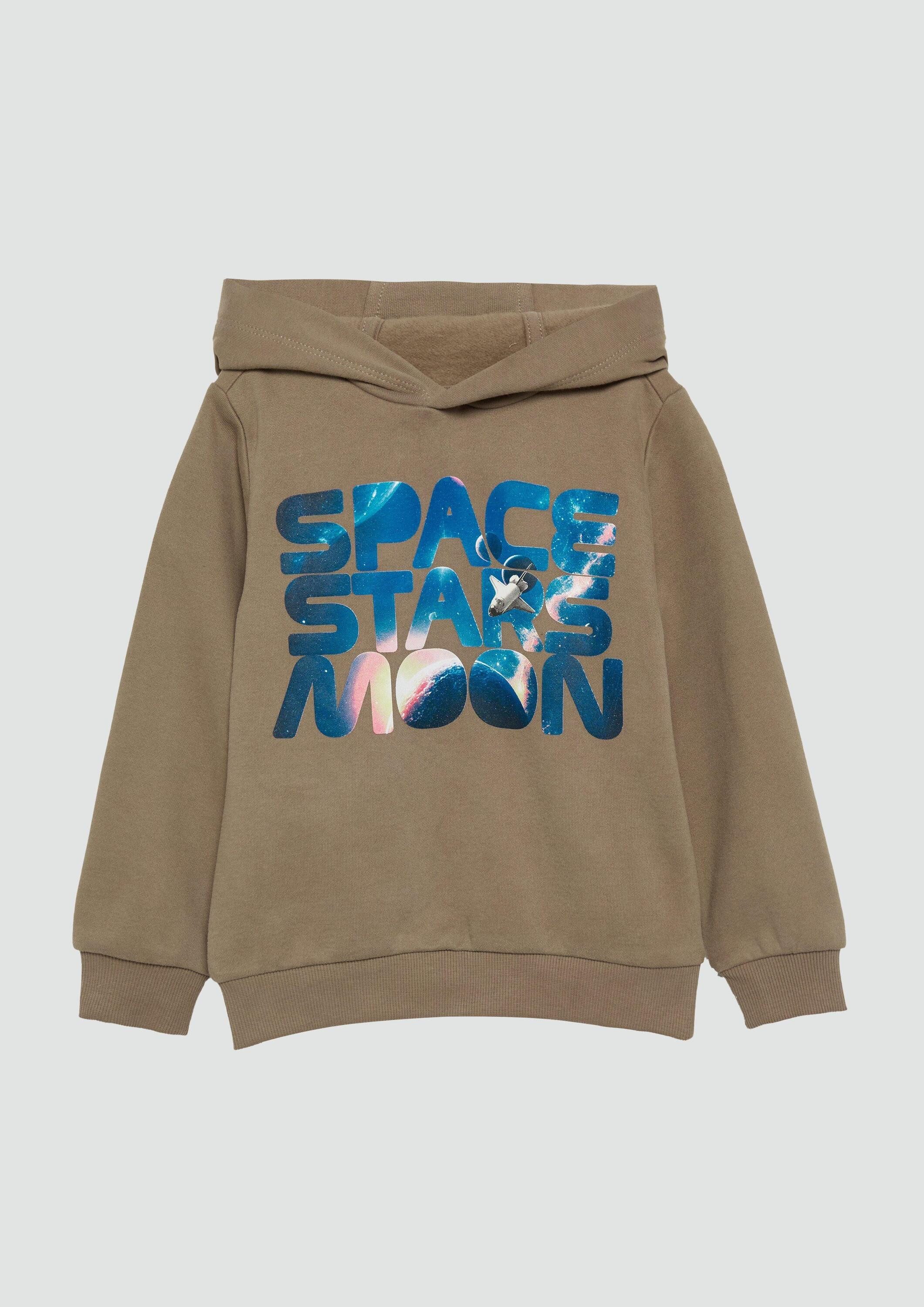 s.Oliver Sweatshirt Sweatshirt Wärmender Hoodie mit Frontprint
