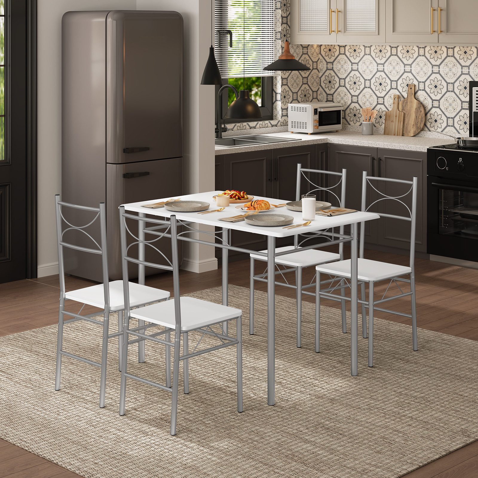 Woltu Garten-Essgruppe, (1-tlg), Esszimmer, Essgruppe für 4 Personen, mit M günstig online kaufen