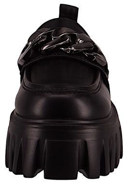 Buffalo 1622448 Lion Loafer Chain Black Slipper