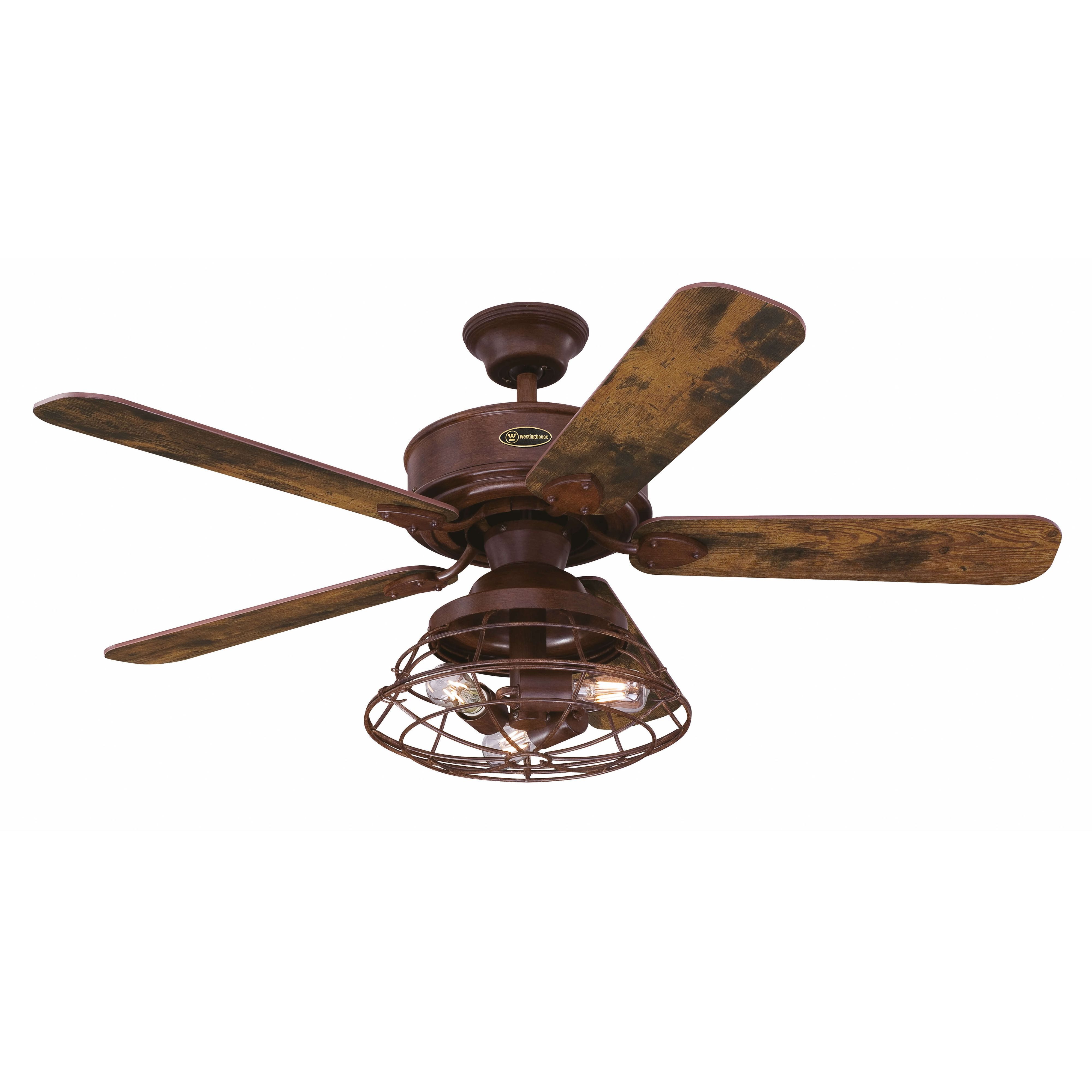 Westinghouse Deckenventilator Deckenventilator Barnett Braun 122 cm mit LED Leuchte