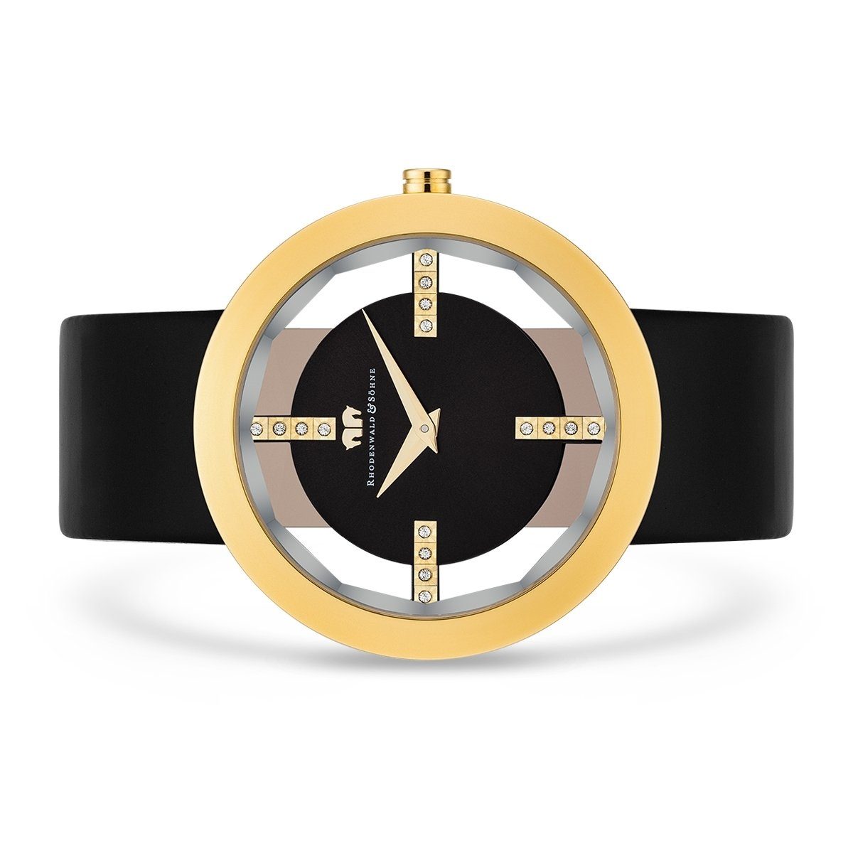 Rhodenwald & Söhne Quarzuhr Lucrezia gelbgold, aus Edelstahl