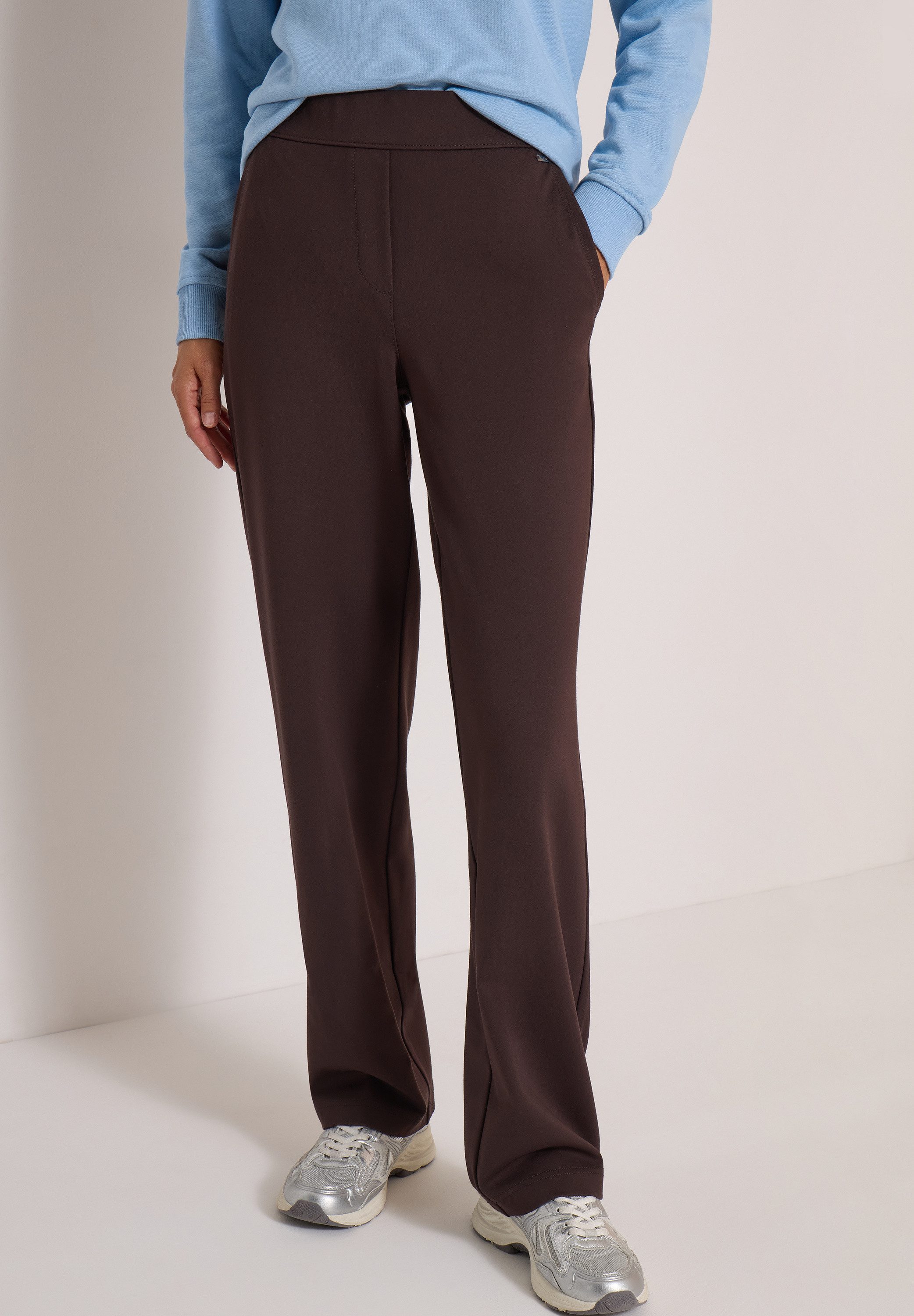 CECIL Stoffhose softer Materialmix