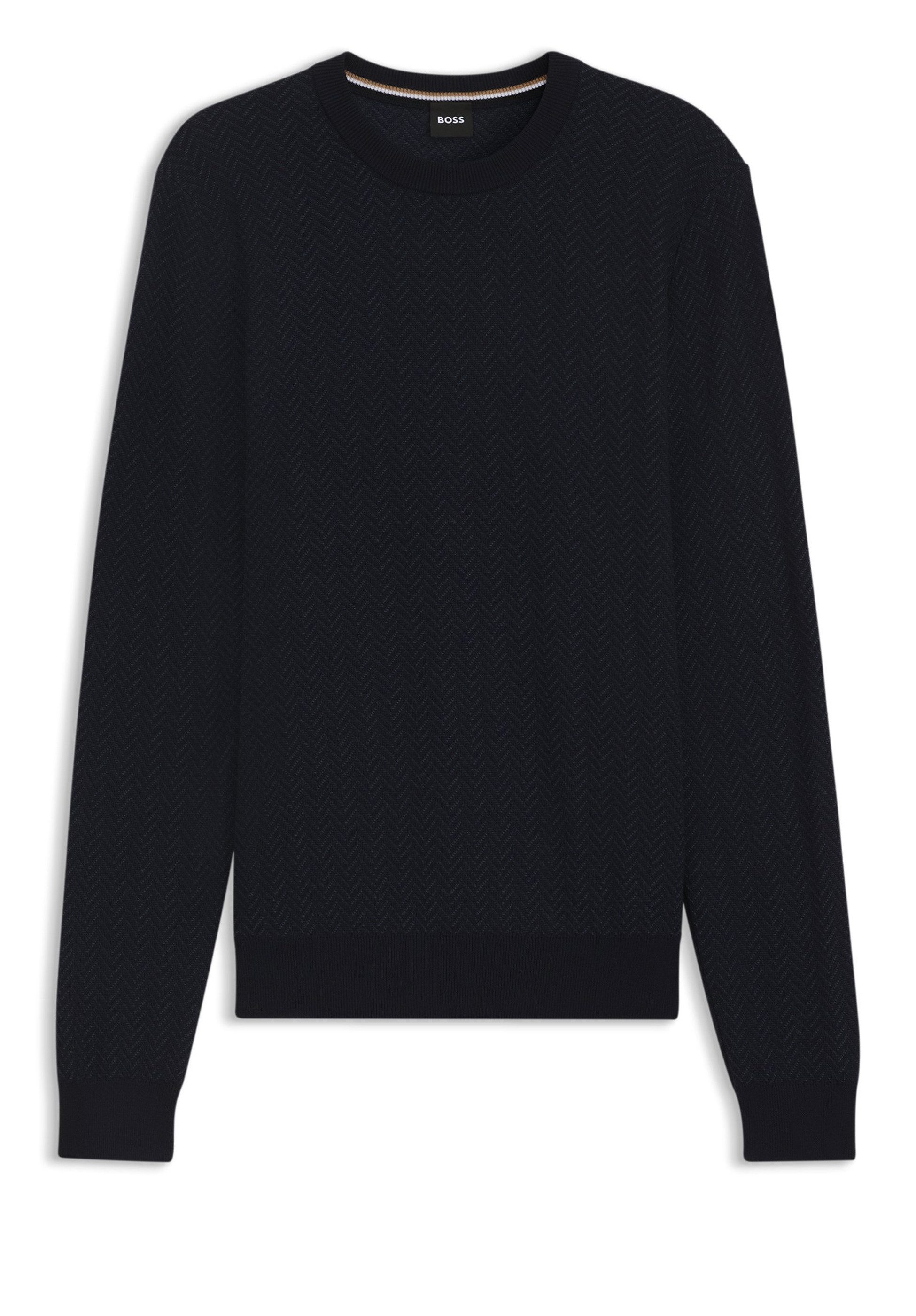 BOSS Strickpullover Habito mit Fischgrät-Struktur (1-tlg) günstig online kaufen