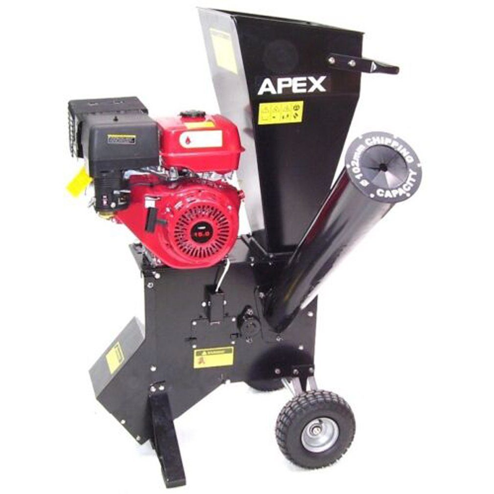 Apex Häcksler Benzin Gartenhäcksler 15PS Häcksler 55149 Holzhäcksler 102mm