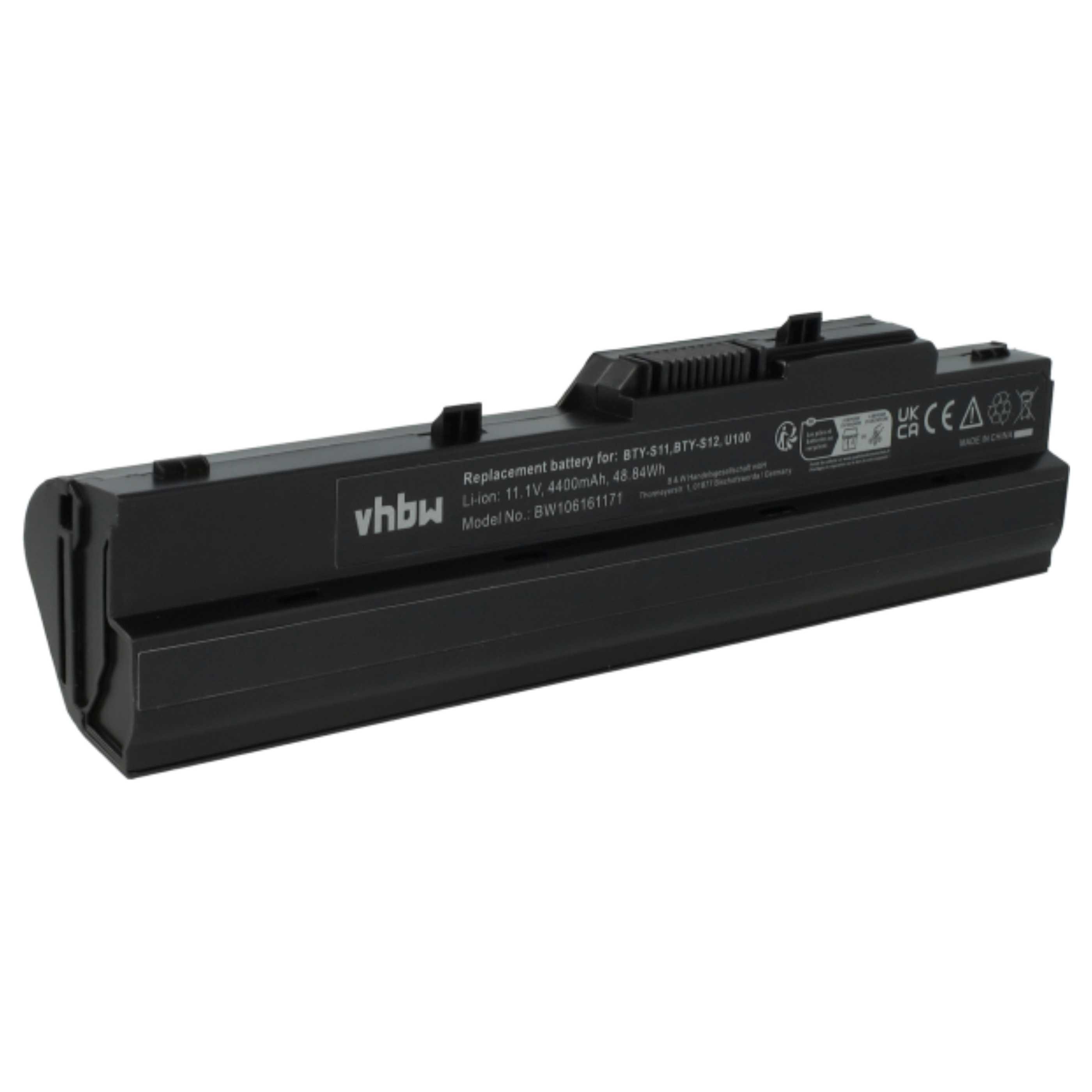 passend für Medion MD98284 Notebook, Netbook (4400 mAh, 11,1 V, Laptop-Akku
