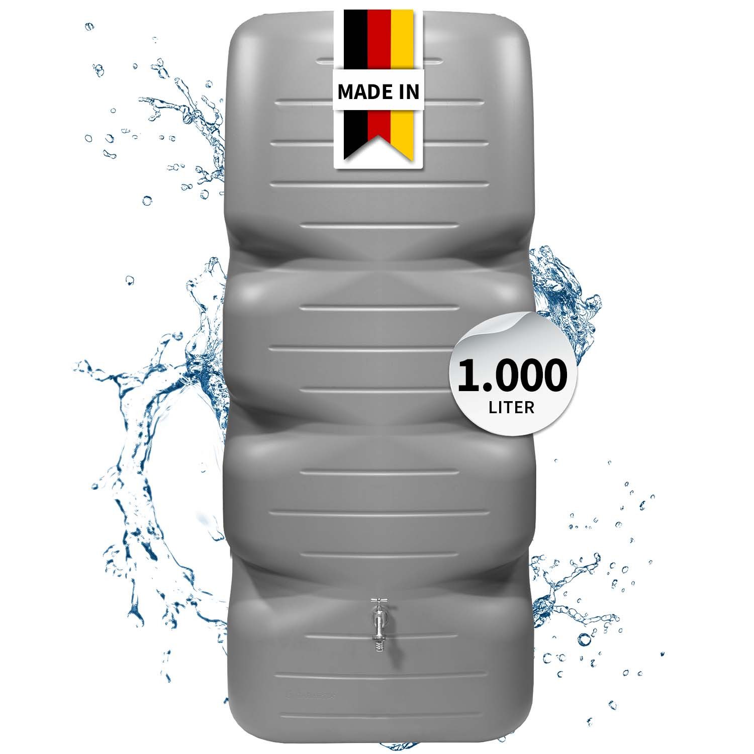 GARANTIA Regentonne CUBUS Regentonne 1000 Liter betongrau, 1000 l