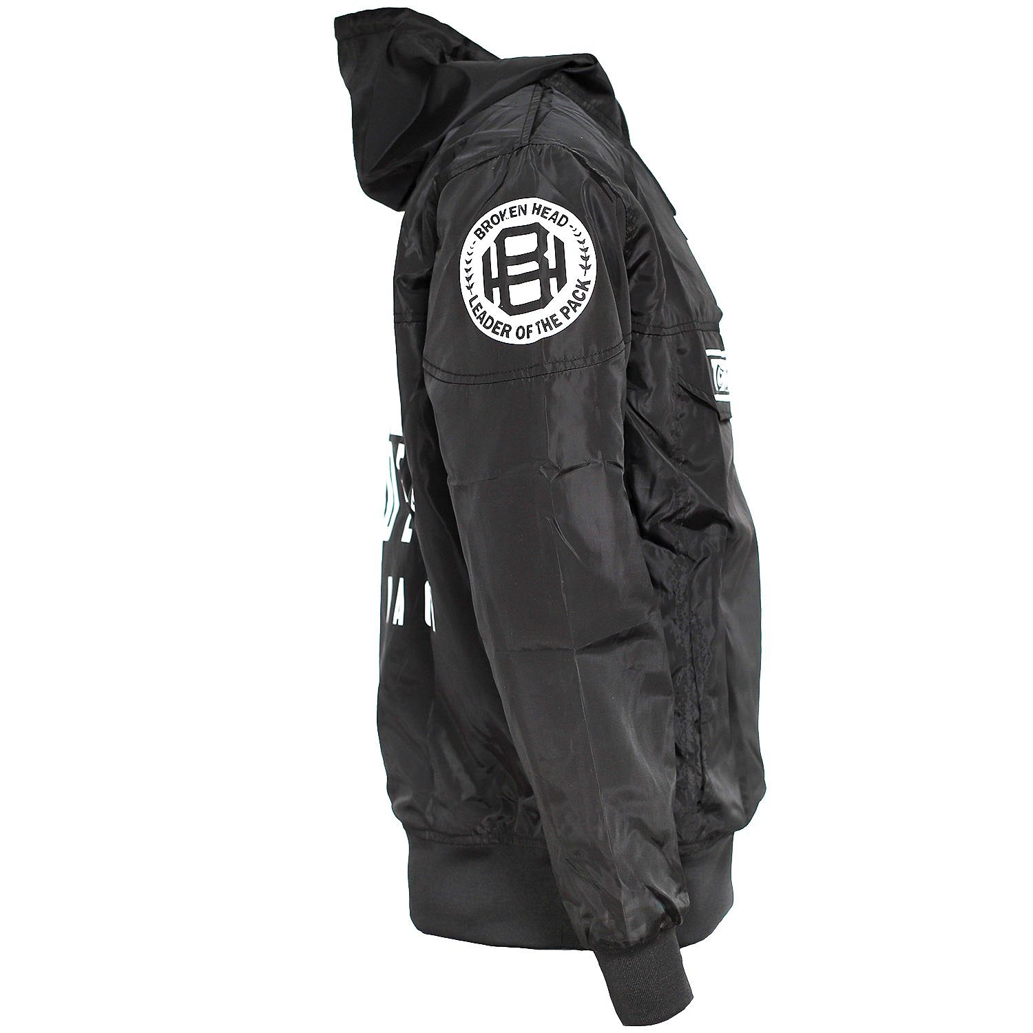 Broken Head Windbreaker Windbraker Leader Of The Pack Weiß Mit Bauchtasche