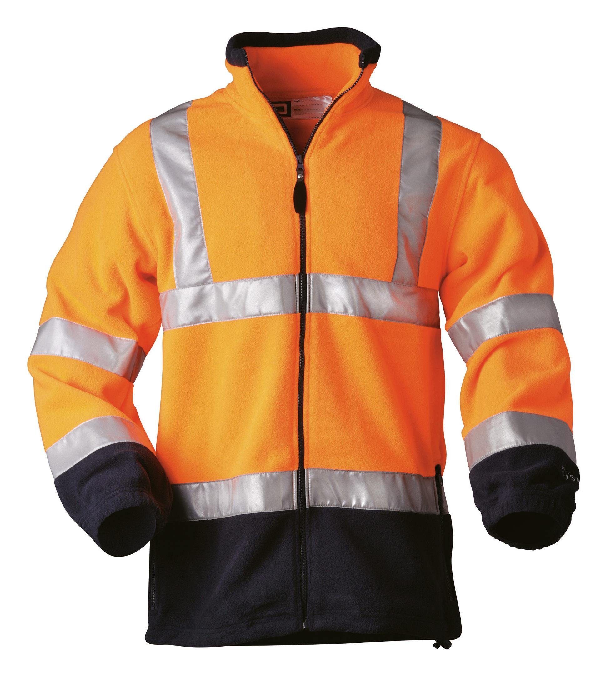 Elysee Arbeitsjacke Warn-Fleecejacke Benedikt orange / marine