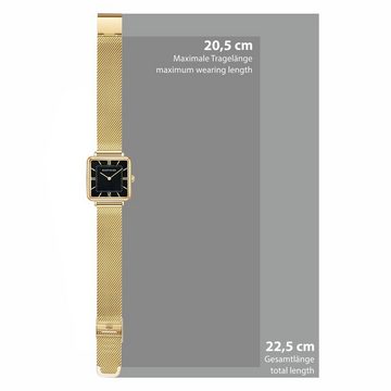 Eastside Quarzuhr Grand gelbgold, mit Edelstahl-Armband