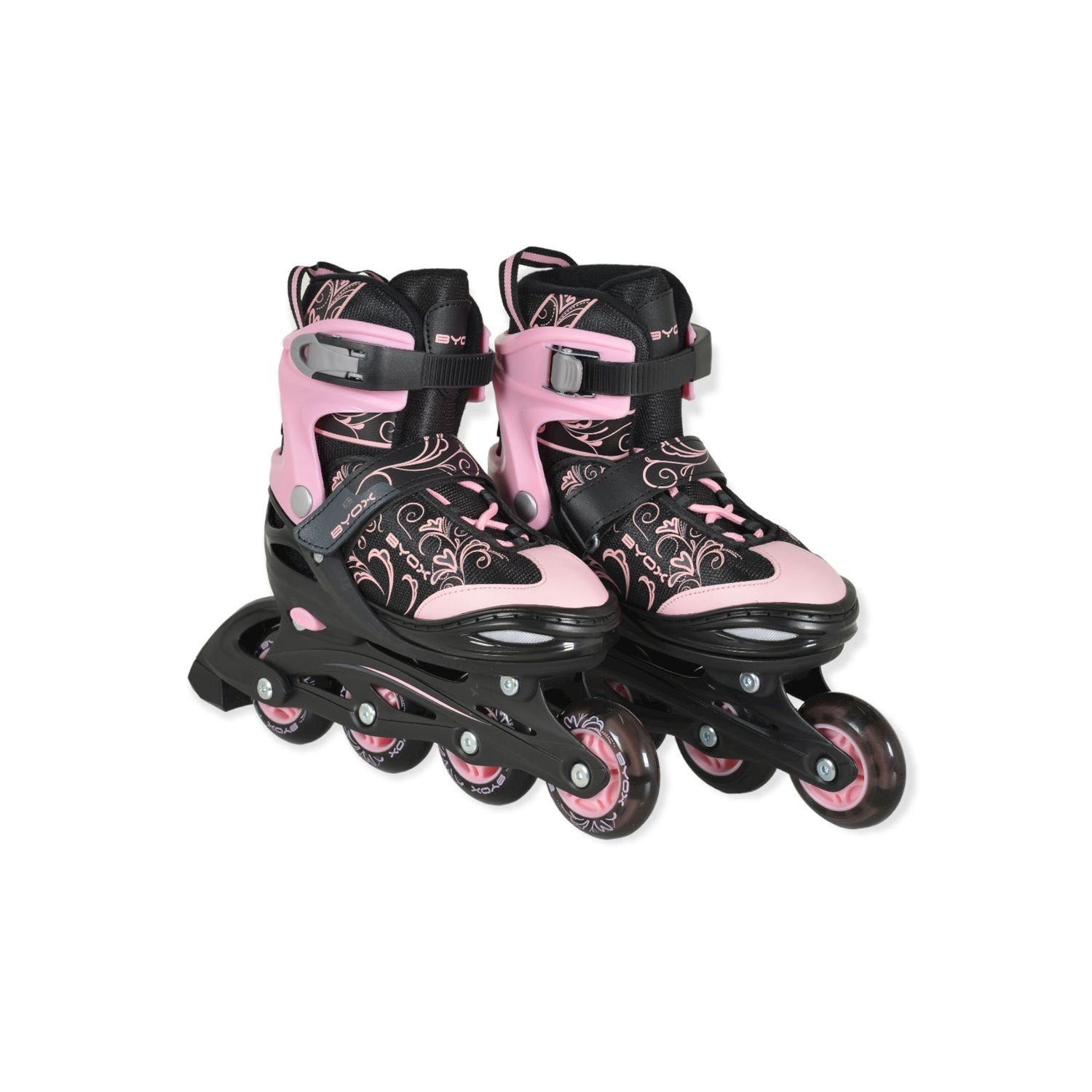 Byox Inlineskates Inliner 2 in 1 Double pink, Rollschuhe, PU-LED-Räder, verschiedene Größen