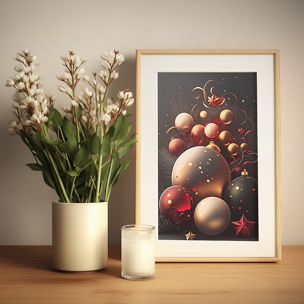 Schlafzimmer, Küche,Kinderzimmer ideale Weihnachten 8 Bilder Poster Bilderrahmen, für A5 Kunstdruck Premium x Olotos OHNE Set Wohnzimmer, Wandbilder Wanddeko