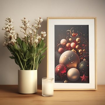 Olotos Kunstdruck Premium Poster Set Wanddeko Wandbilder Bilder 8 x A5 OHNE Bilderrahmen, Weihnachten ideale für Wohnzimmer, Schlafzimmer, Küche,Kinderzimmer