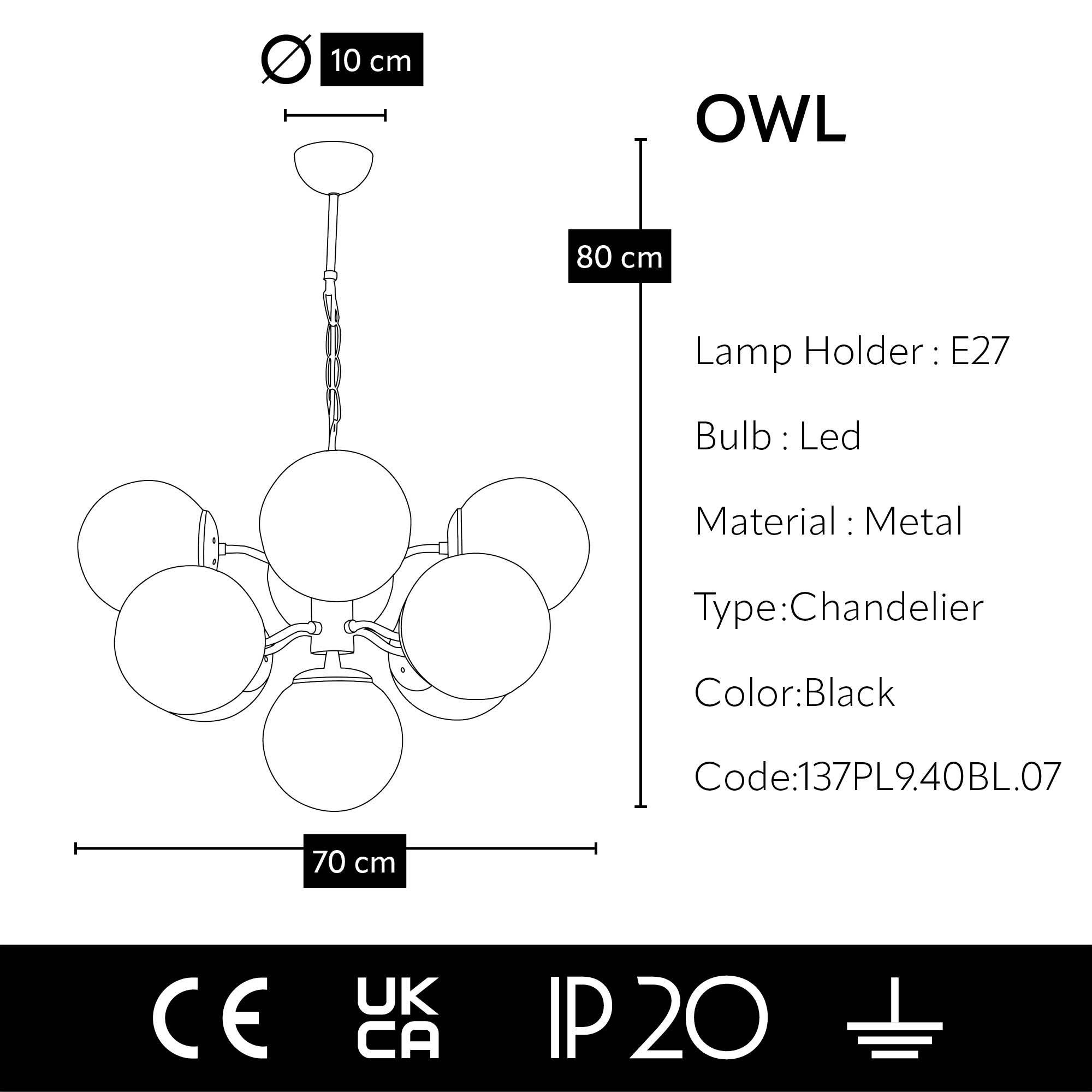 squidlighting Leuchtmittel OWL, Pendelleuchte ohne