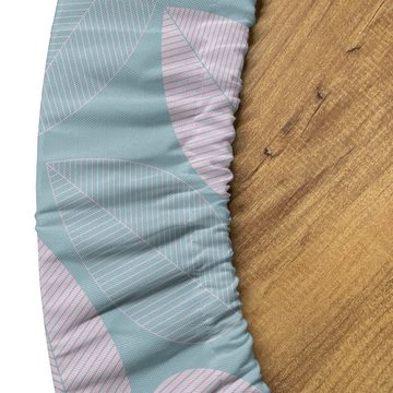 Abakuhaus Tischdecke Rundum-elastische Stofftischdecke, Pastell Big gestreiftes Blatt Silhouetten