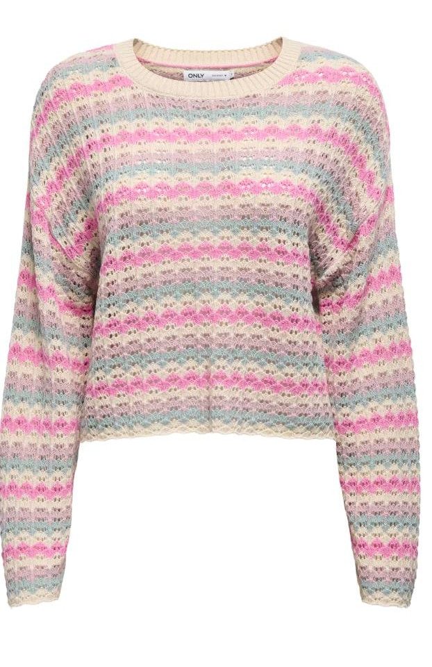 ONLY Longpullover ONLASA LS SHORT O-NECK günstig online kaufen
