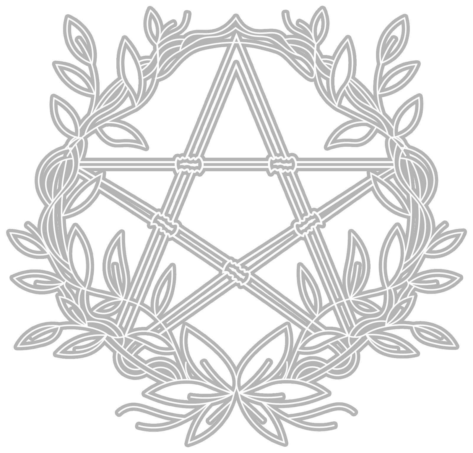 Wanddekoobjekt Pentagramm Kranz Wanddekoration, Geometrischer Kranz Dekor, Natürlich