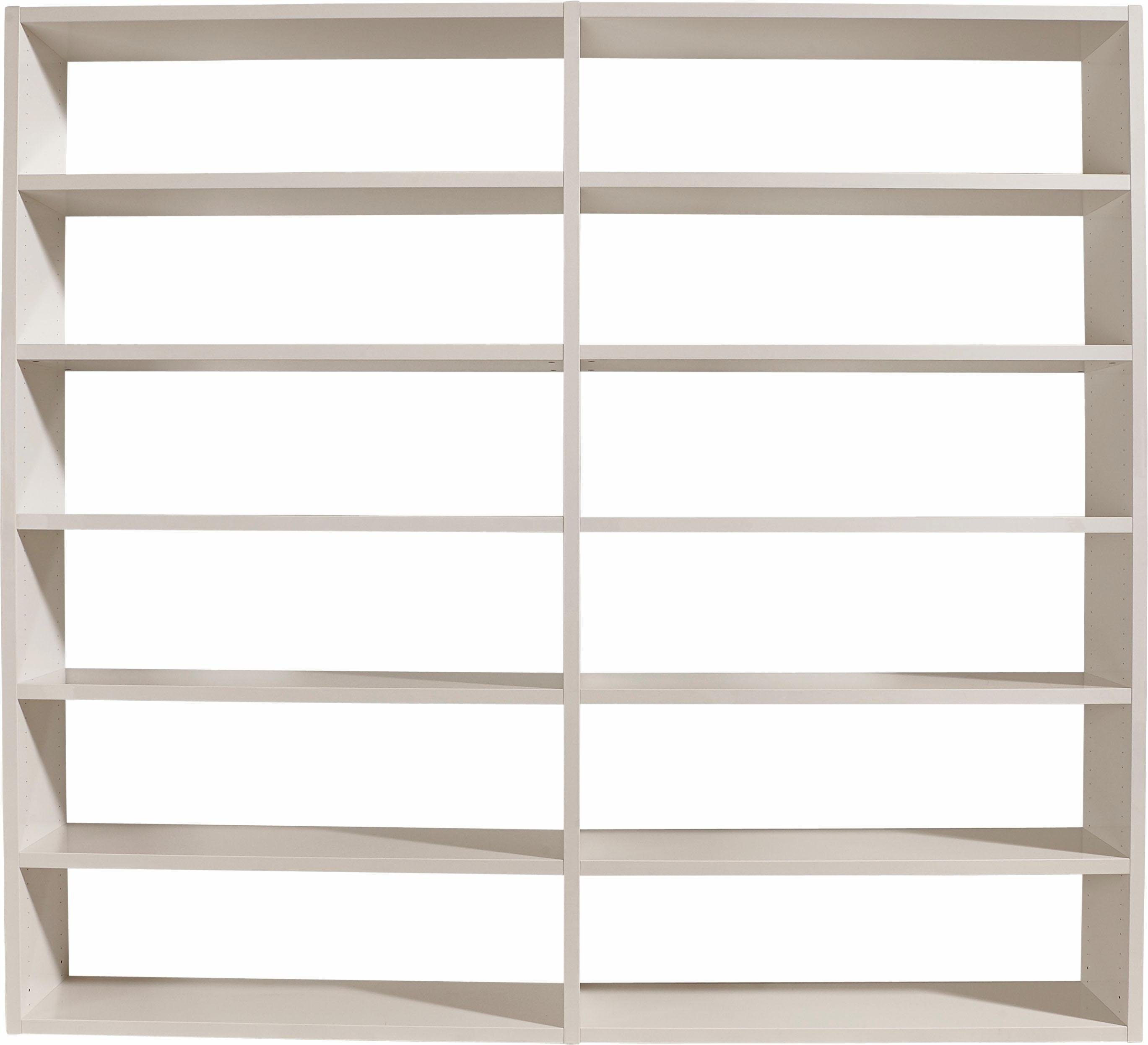 12 Hochglanz Raumteilerregal fif cm Fächer, Toro, möbel 240,6 Breite Weiß