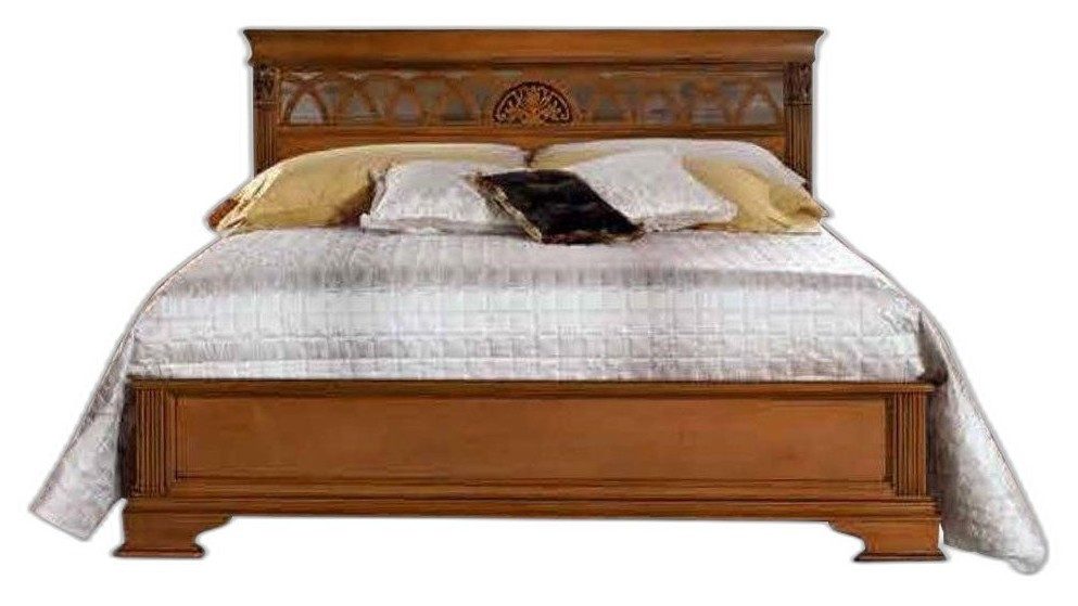 Xlmoebel Holzbett Luxus Deko für Schlafzimmer im italienischen Design aus Holz (1-tlg., Bett), Hergestellt in Europa