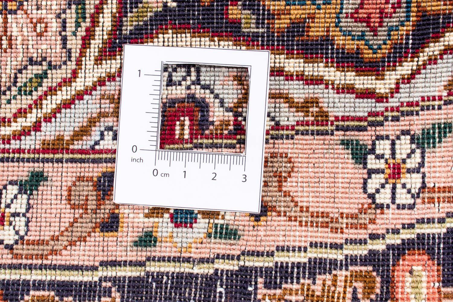 Orientteppich Perser braun, Wohnzimmer, - rund Einzelstück 150 - Handgeknüpft, cm mit Täbriz Höhe: 150 Royal rund, x Zertifikat morgenland, 7 mm, - 