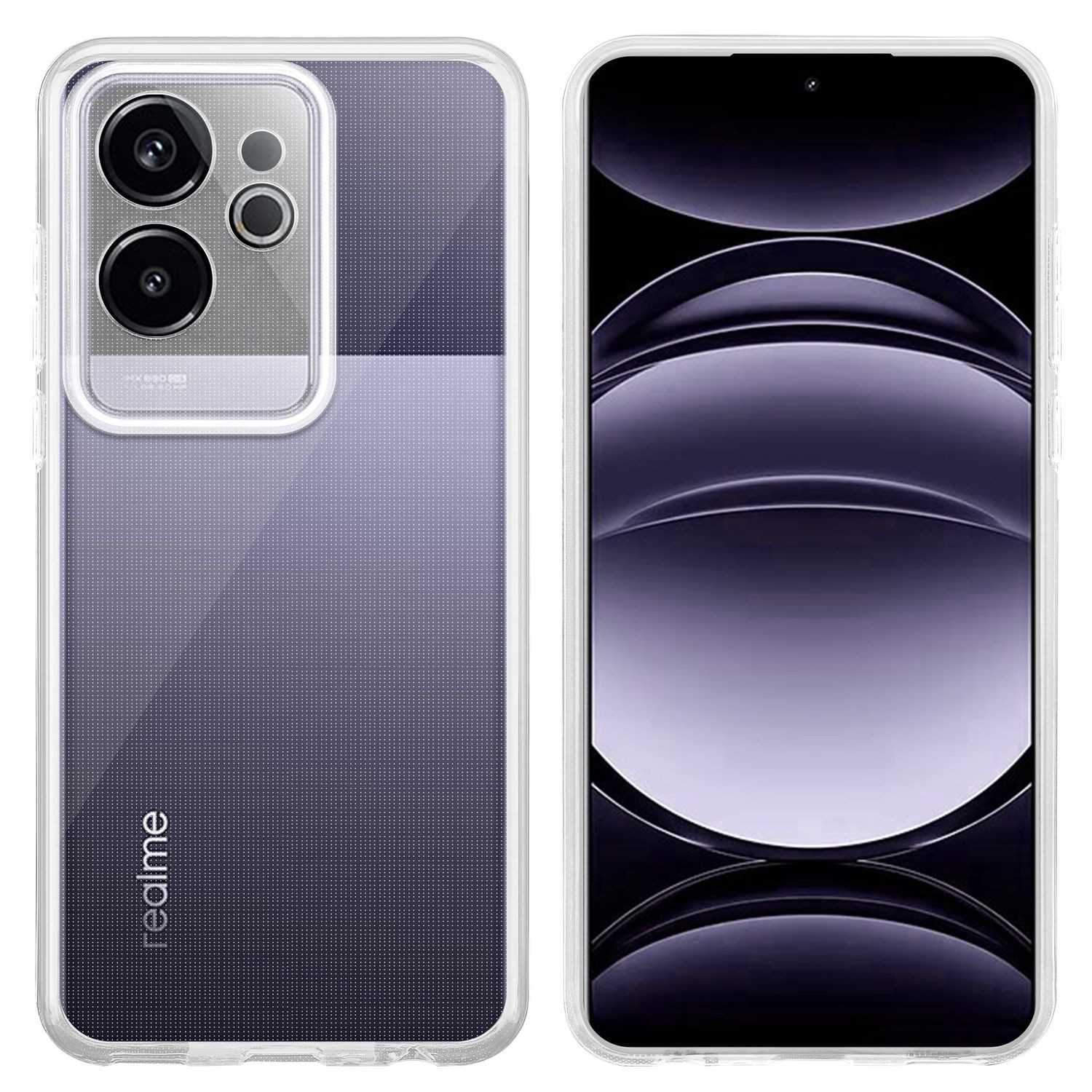 Cadorabo Handyhülle für Realme GT6 5G / GT6T 5G Hülle Realme GT6 5G / GT6T 5G, Hülle TPU Silikon Handy Schutzhülle Slim Transparent Case Cover