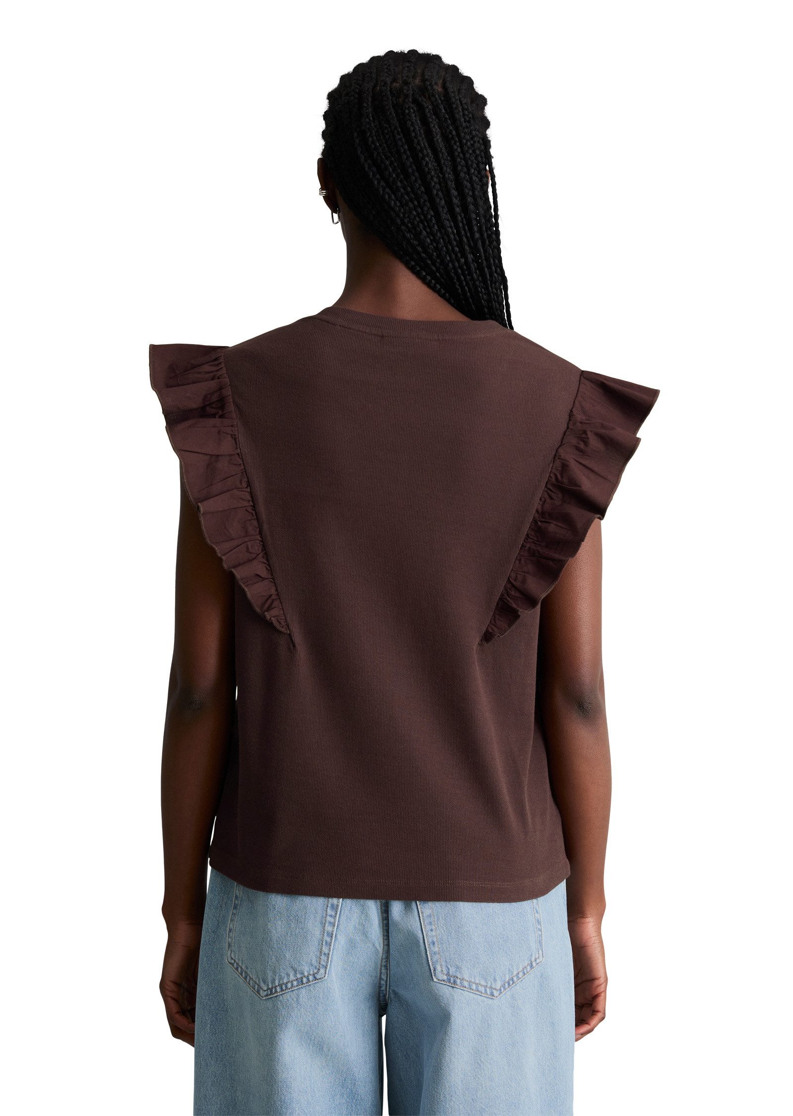 Marc O'Polo DENIM T-Shirt aus weichem Rippjersey