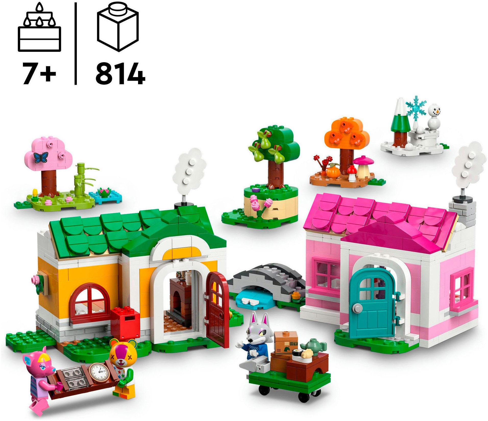LEGO® Kreative Häuser: Jahreszeiten voller Spaß (77057), Konstruktionsspielsteine, (814 St), LEGO Animal Crossing; Made in Europe
