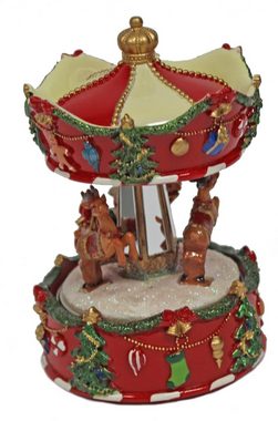 G. Wurm Spieluhr Weihnachtliches Karussell We wish you a merry Christmas 11x17x11