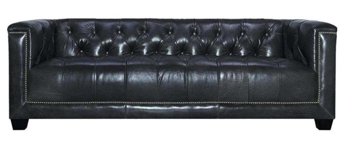 in Polstermöbel luxus Schwarz JVmoebel Chesterfield-Sofa Chesterfield Modern Dreisitzer Made Neu, Brauner Europe