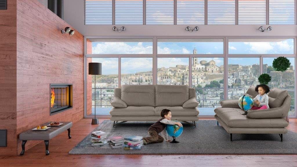 CALIA ITALIA 3-Sitzer Cezanne, italienisches Design trifft erstklassigen Sitzkomfort, Leder, Edles Designsofa in besonders langlebigen & pflegeleichten Lederarten