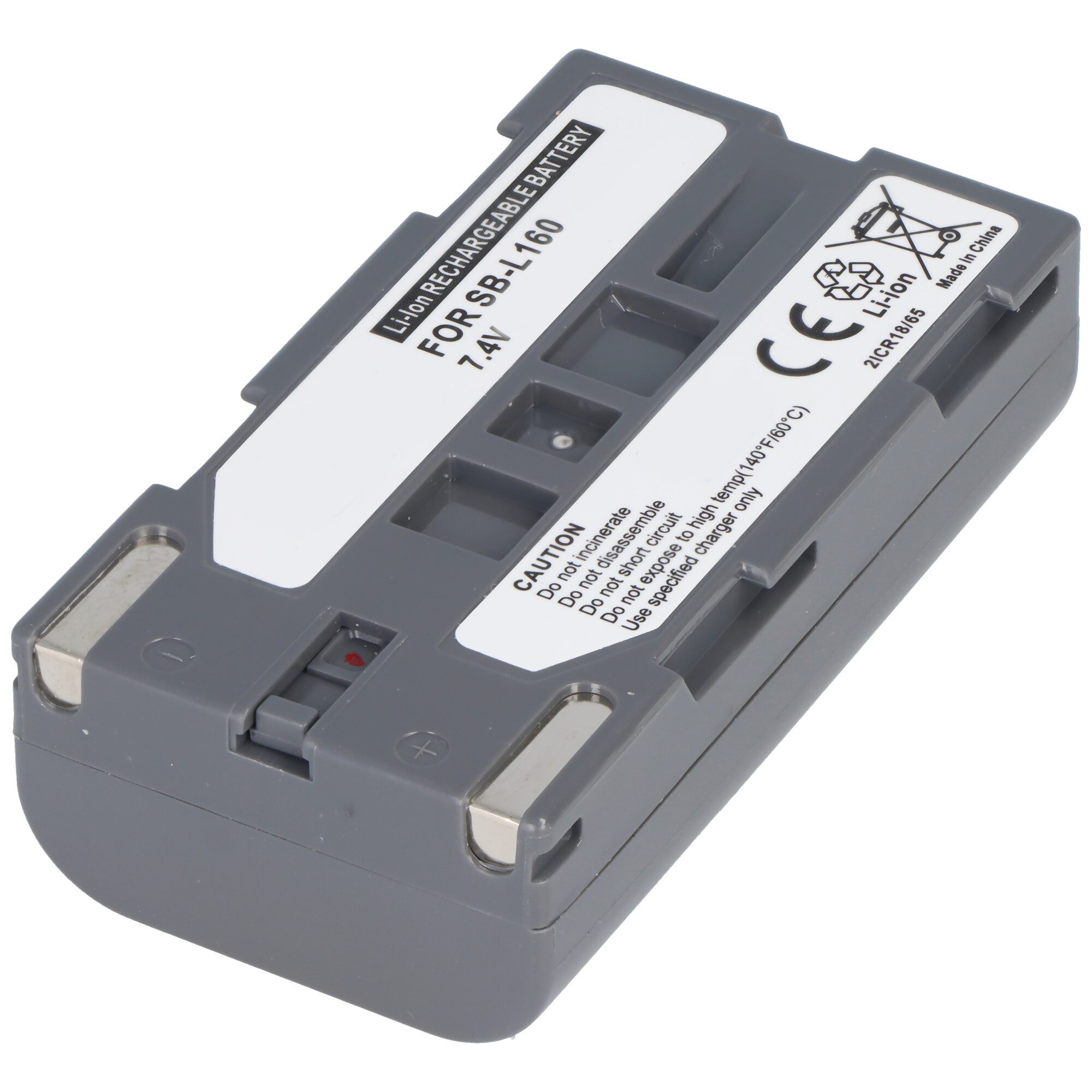 AccuCell Akku passend für Samsung SB-L160, Li-Ion, 7,4V, 2200mAh, 16,3Wh Akku 2200 mAh (7,4 V)