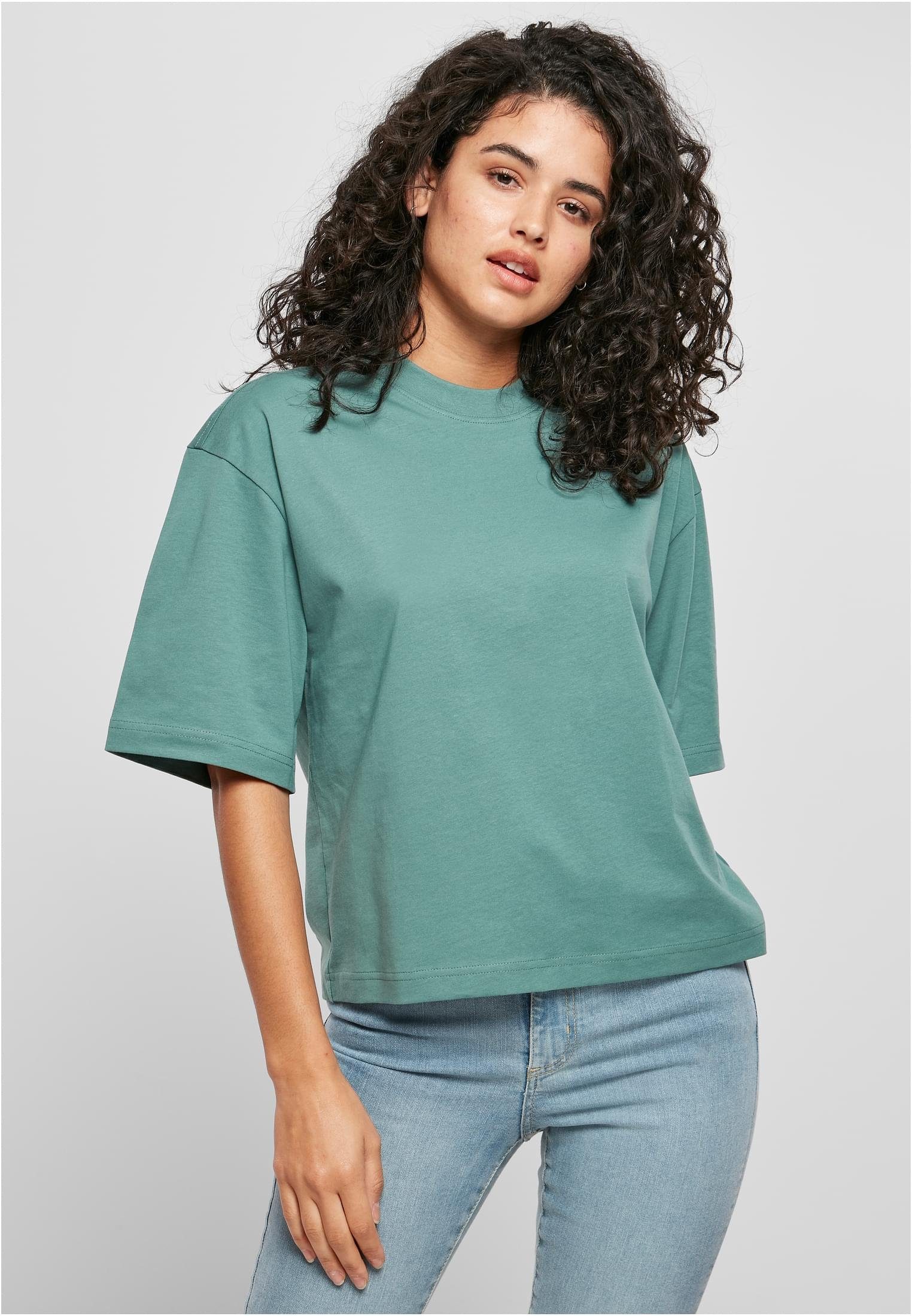 URBAN CLASSICS T-Shirt Damen Ladies Organic Oversized Tee (1-tlg) paleleaf