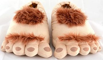 United Labels® Hausschuhe 3D Halbling Füße Hobbit Slipper Plüsch Pantoffeln Hausschuh
