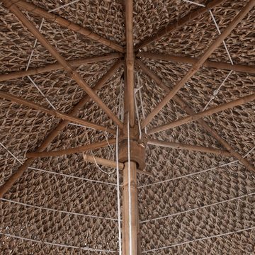 vidaXL Sonnenschirm Bambus-Sonnenschirm mit Bananenblatt-Dach 270 cm