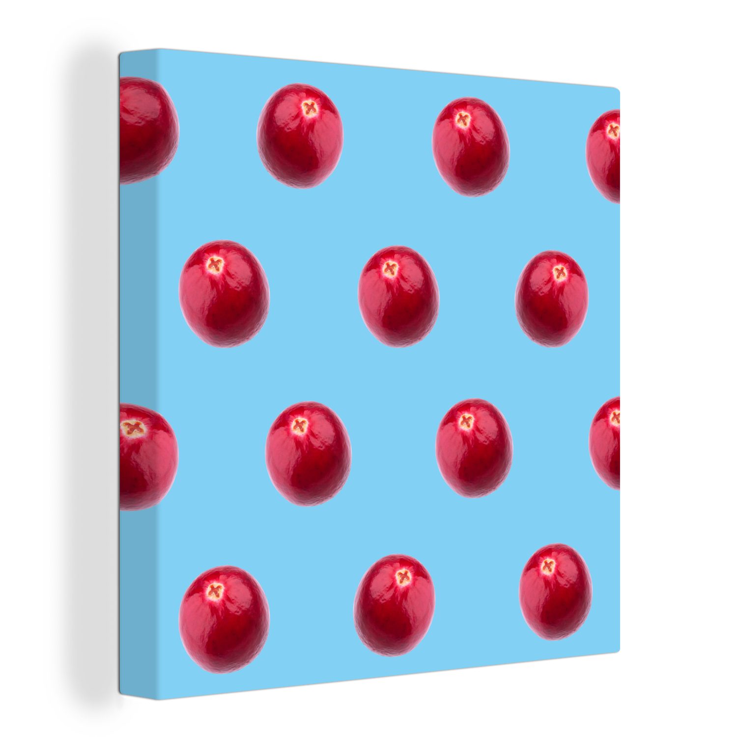 OneMillionCanvasses® Leinwandbild Obst - Sommer - Muster, (1 St), Leinwand Bilder für Wohnzimmer Schlafzimmer